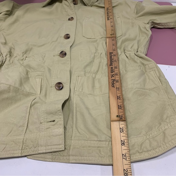Everlane The Cinchable Chore Jacket Tan/Yellow Women’s Size Medium Pocket Canvas - Picture 12 of 15